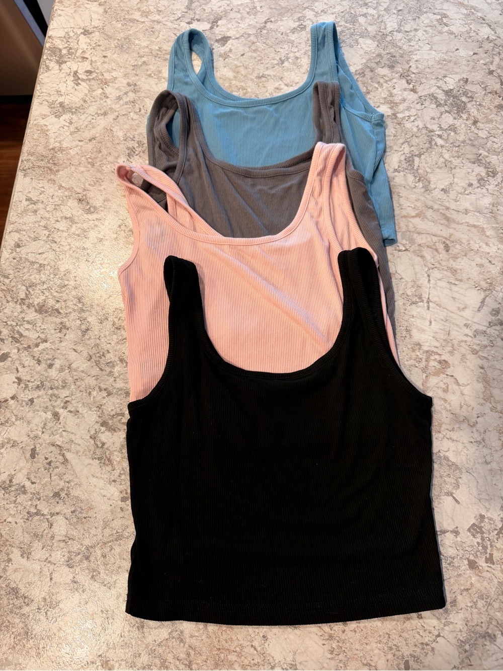 Ribbed Crop Tank Top Bundle of 4 Small